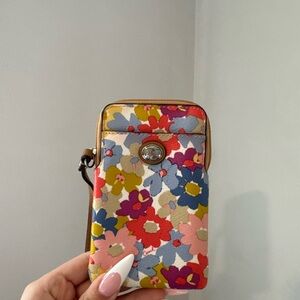Coach Multicolor Floral Wristlet